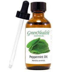 Peppermint Essential Oil - 1 fl oz (30 ml) Glass Bottle w/ Euro Dropper - 100% Pure Essential Oil by GreenHealth