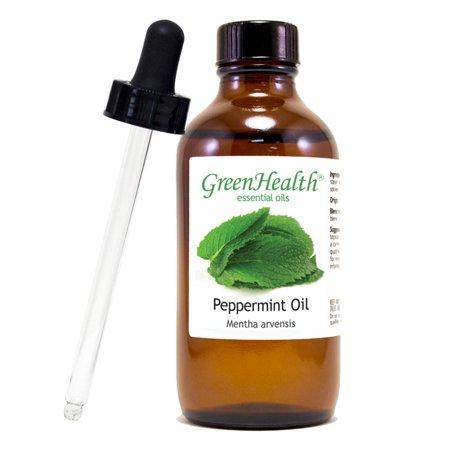 Peppermint Essential Oil - 1 fl oz (30 ml) Glass Bottle w/ Euro Dropper - 100% Pure Essential Oil by GreenHealth