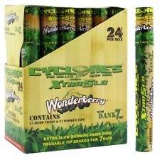 Cyclones Pre Rolled Hemp Cone Wrap XtraSlo Cone with Tip and Reuseable Twist Top Tube - 1 Cone Per Tube - Wonderberry Flavor (24): Gateway