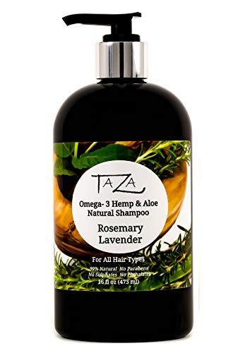 Premium Taza Natural Omega-3 Hemp & Aloe Rosemary Lavender Botanical Shampoo