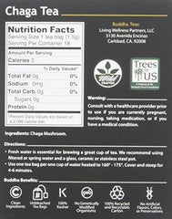 Chaga Tea - Powerful Antioxidants, Wild Harvested, Caffeine-Free - 18 Bleach-Free