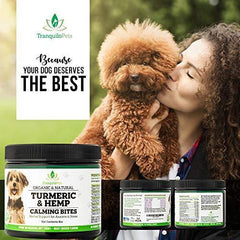 Tranquilo Pets Turmeric & Hemp Calming Treats for Dogs