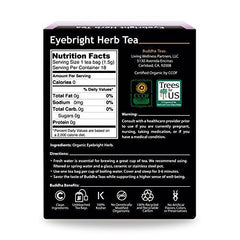 CBD Organic Eyebright Herb Tea - Kosher, Caffeine-Free, GMO-Free - 18 Bleach-Free