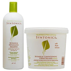 Syntonics Botanical Detangling Shampoo 32oz & Conditioning Cream Relaxer Normal 4lbs "Combo" : Beauty