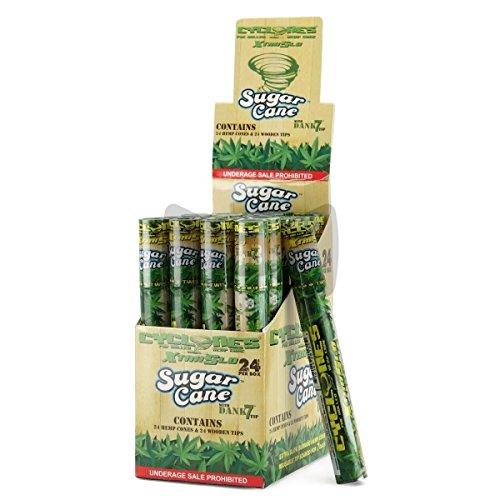 Cyclones Pre Rolled Hemp Cone Wrap XtraSlo Cone with Tip and Reuseable Twist Top Tube - 1 Cone Per Tube - Sugar Cane Flavor (24): Gateway