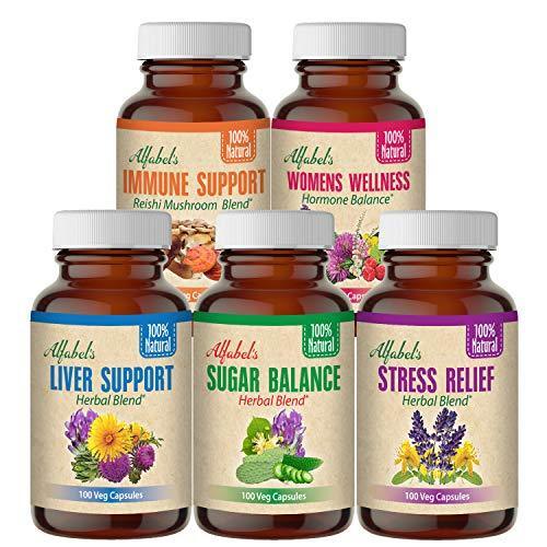 All Natural Sugar Balance Herbal Supplement - 100 Vegetable Capsules - 15 All Natural Raw Ingredients - Bitter Melon Health & Personal Care