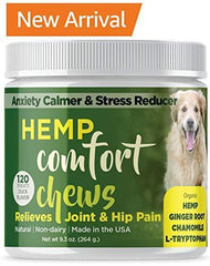 CBD Dog Anxiety Relief with HEMP OIL-Calming Treats for Pet Dogs.