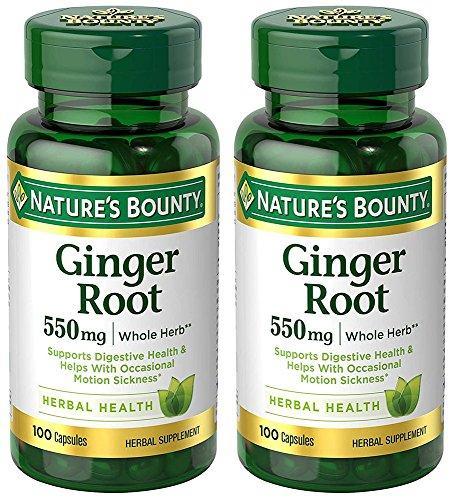 Herbal Ginger Root 550 mg, 2 Bottles (100 Capsules): Health & Personal Care