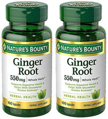 Herbal Ginger Root 550 mg, 2 Bottles (100 Capsules): Health & Personal Care