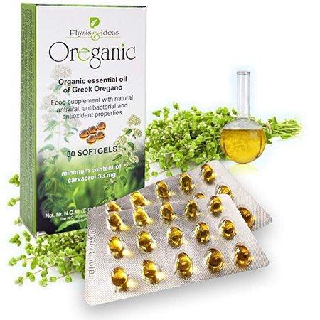 Organic Oregano Oil Capsules Blister 30 Softgels Hygiene Pack (2-pcs) - 80% Carvacrol - Candida Cleanse Immune Support - Greek Oil of Oregano Natural Antibacterial Antioxidant & Antifungal