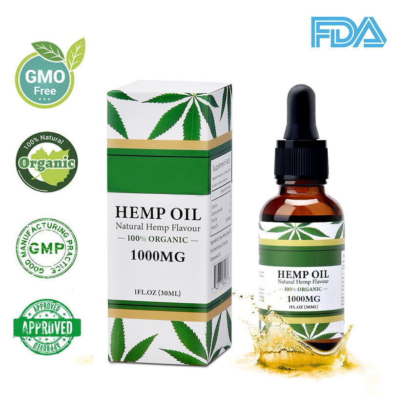 Natural Hemp Seed Oil 30ml Hemp Oil Organic Pure Essential Oil for Relieve Stress Body Skin Care Massage and Relax