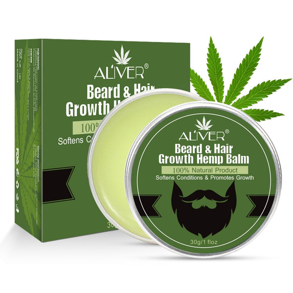 1pc Natural Hemp Beard Growth Oil Beard Balm Moustache Growth Serum Moisturizing Smoothing Beard Hair Growth Essence Hair Care