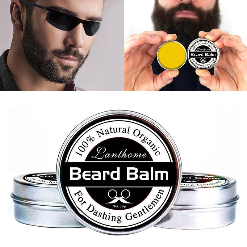 1pc Natural Hemp Beard Growth Oil Beard Balm Moustache Growth Beard Growth And Organic Moustache Wax For Beard Smooth Styling