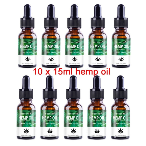 Wholesale 10pcs Organic Oil Hemp Oil for Pain & Stress Relief Bio-active Hemp Oil Drops Help Sleep Herbal Essence