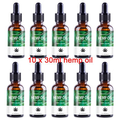 Wholesale 10pcs Organic Oil Hemp Oil for Pain & Stress Relief Bio-active Hemp Oil Drops Help Sleep Herbal Essence