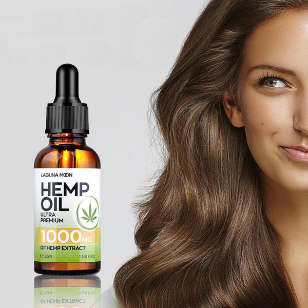 Lagunamoon 30ML Organic Hemp Oil Hemp Seed Essential Oil 5000Mg Bio-active Oil Hair Growth Massage Pain Relief Anxiety Reduce