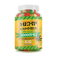 30,000Mg Natural Hemp Gummies 60 Sweets Hemp Oil Gummies