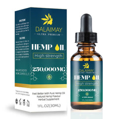 250000mg Organic Hemp Seed Oil Extract For Anxiety & Stress Relief Improve Sleep Soothing Fatigue Hemp Essential Oil Body Care