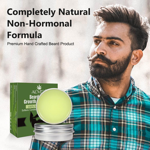 Beard Growth Cream Natural Hemp Beard Essential Oil Anti-lossing Balm Beard Beard For Men Grooming Hair Serum Wax Hair R0C3