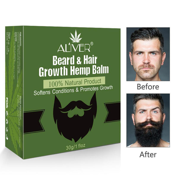 Beard Growth Cream Natural Hemp Beard Essential Oil Hair Wax For Men Serum Hair Anti-lossing Beard Balm Beard Grooming L9R3