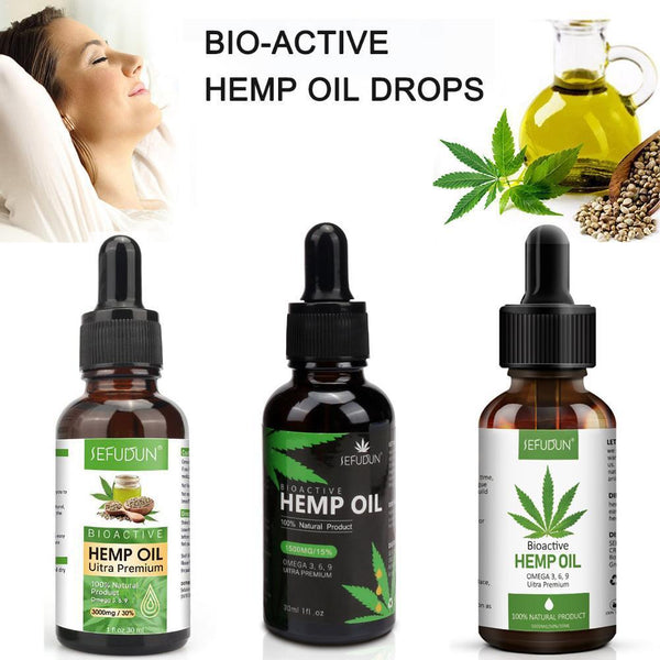 30ml 3000mg Hemp Seed Oil Herbal Drops Body Relieve Help Skin Care Stress Essential Pure Oil Oil Sleep K6S5