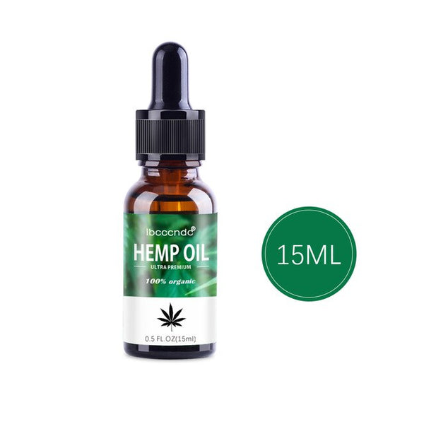 30ml 100% Organic Hemp Oil for Pain Stress Relief  Bio-active Hemp Seeds Oil Drops Skin Care Help Sleep Herbal Essence