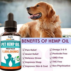 Minch 50ML Effective Pets Hemp Essential Oil For Dog And Cat Pain Relief Improving Mobility Reduces Skin Irritation Pet Care Oil