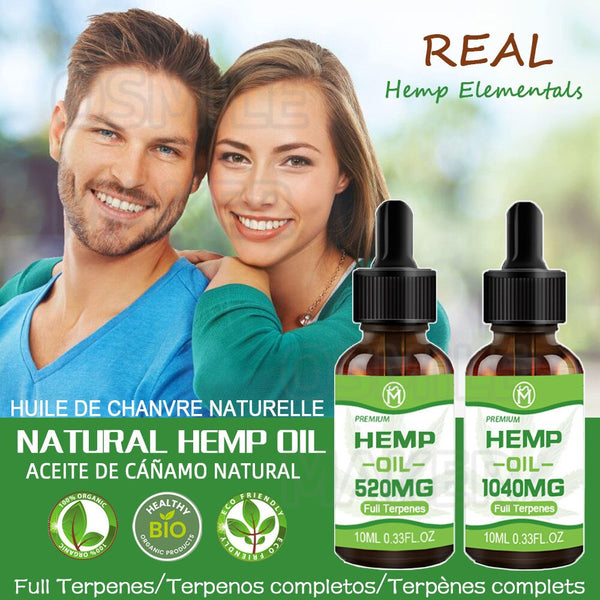 100% Pure Organic 10Ml Real Full Hemp Extraction bio drop effective for insomnia anti-anxiety and relief pain Anti-inflammatory