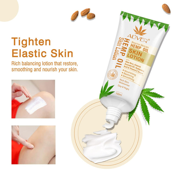 Hemp Oil Body Cream 100ml/3.7 fl oz All Skin Types Dead Sea Treatment Anti Aging Collagen Restore Softness Skin Care