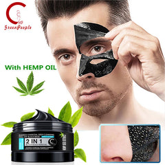 GPGP Hemp Oil Bamboo Charcoal  Face Deep Cleansing Black Mask Facial Blackhead Remove Masks Nosewing Blackhead Acne Peeling Mask