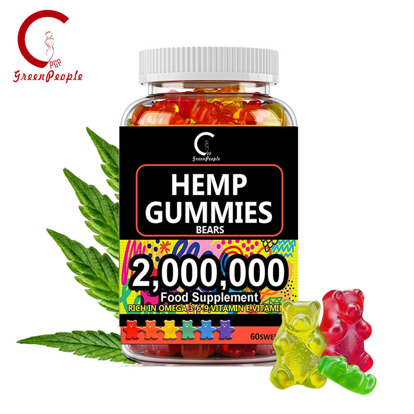 GPGP Greenpeople Hemp Gummies Fudge Anxiety Stress Relief Help Sleep Infused Gummies Leisure snacks for adults and children