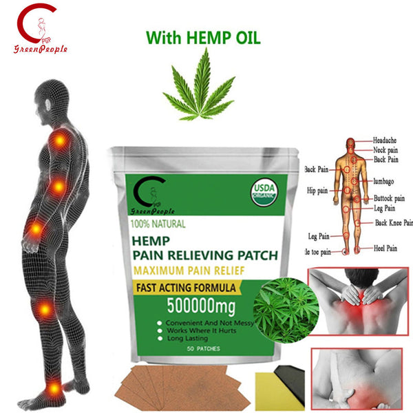 GPGP Greenpeople Herbal Hemp oil Pain Relief Patch To Relieve Joint Pain Rheumatism Neck Pain and Back Pain