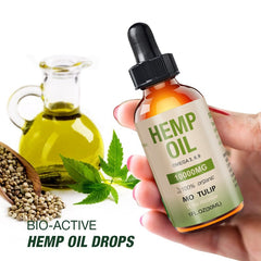 Hemp Oil for Pain Relief Anxiety Sleep Anti Inflammatory Extract Drops Seed Oil 100% Pure Organic Therapeutic Grade