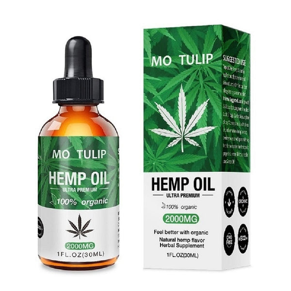 Hemp Oil for Pain Relief Anxiety Sleep Anti Inflammatory Extract Drops Seed Oil 100% Pure Organic Therapeutic Grade