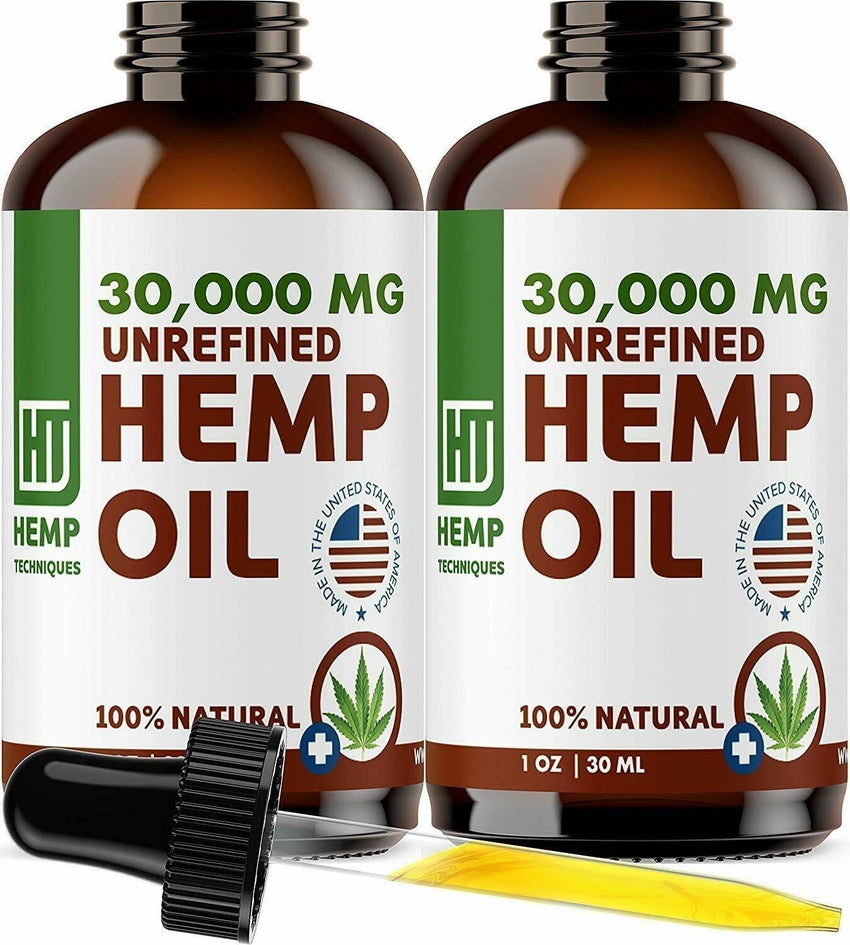 Organic Extract for Pain Relief Anxiety, Sleep 1 Oz 30000 Mg Unrefind Hemp Oil