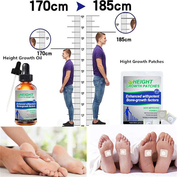 Minch Herbal Height Increasing Hemp Essential Oil Body Grow Taller Foot Conditioning Massage Oil Health Care Promote Bone Growth