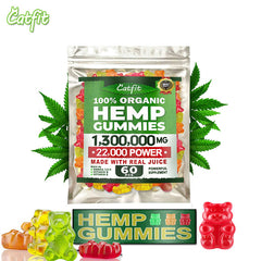 CatFit Hemp Oil Gummies Fudge Relieve stress & Anxiety Relief Blend Cute bear shape Fudge Office snacks