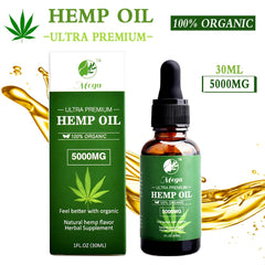 30ML Natural 5000mg Hemp Seeds essential Oil Bio drop effective for Relax body and relief pain and sleep better enrich ω-6,ω-3