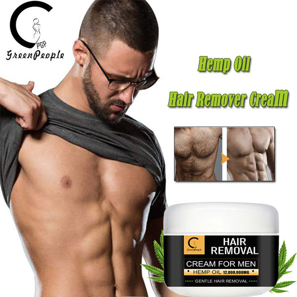 GPGP Hemp Oil Painless Hair Removal Cream Hair Beard Depilatory Cream Legs Armpit  Chest hair Remover Cream Show Abdominals