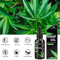 Pure Organic Essential Oils and Face Cram CBD Hemp Sleep Oil Help Body Relieve Stress 2000MG Anxiety Herbal Set Drops M0Y4