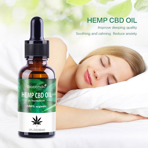 100% Organic Hemp CBD Oil 2000mg Bio-active Hemp Seeds Oil Extract Drop for Pain Relief Reduce Anxiety Better Sleep Essence