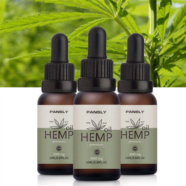 Pansly Hemp Oil, 100% Natural Sleep Aid Anti Stress Hemp Extract Drops for Pain, Anxiety & Stress Relief, 3000mg Contains cbd