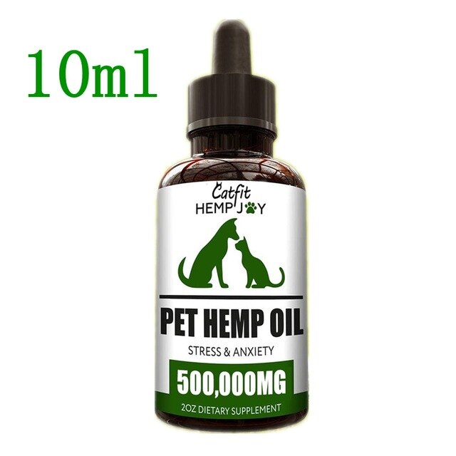 Minch Pet Hemp Oil Dogs Conditioners Natural Herbs Pet Care Oil Anxiety Relief Pain Joint Hip Improve Immunity Eliminate Fleas