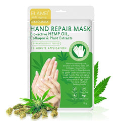 Hand Mask Paraffin Effective Hemp Oil Hand Mask Gloves Whiten Pedicure Foot Care Nourish Moisture Skin Exfoliating Collagen Q7F0