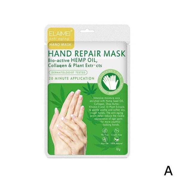 Hand Mask Paraffin Effective Hemp Oil Hand Mask Gloves Whiten Pedicure Foot Care Nourish Moisture Skin Exfoliating Collagen Q7F0