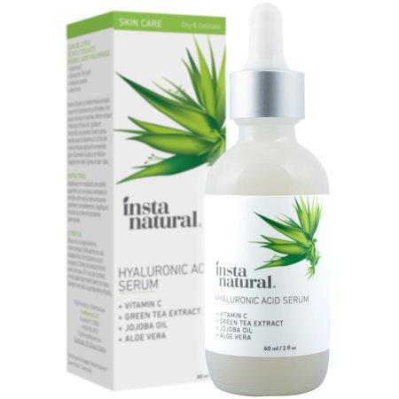 InstaNatural Hyaluronic Acid Serum - Anti Aging Serum for Face - Reduces Wrinkles, Fine Lines & More - For Youthful & Radiant Skin - With Vitamin C Serum and More - 2 OZ