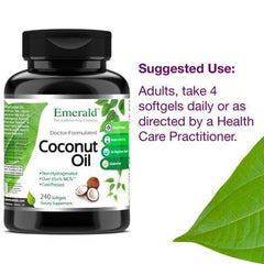 Emerald Laboratories (Fruitrients) - Coconut Oil - 100% Pure Extra Virgin Coconut Oil - Promotes Cholesterol Health, Weight Loss, Immune Support, & Brain Health - 240 Softgels