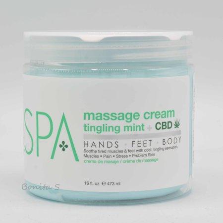 BCL SPA Massage Cream Tingling Mint + CBD 16 oz