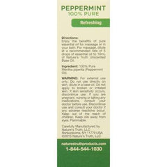 Nature's Truth Aromatherapy 100% Pure Essential Oil, Peppermint, 0.51 Fl Oz