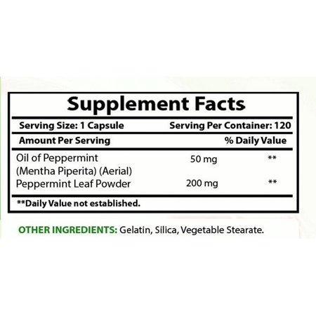 Best Naturals Peppermint Oil 250 mg 120 Capsules